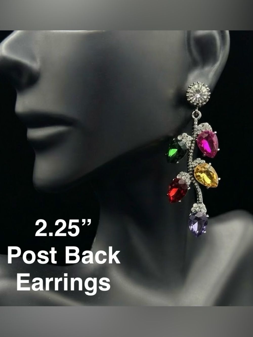 E.29 Multicolor Crystal Drop Earrings